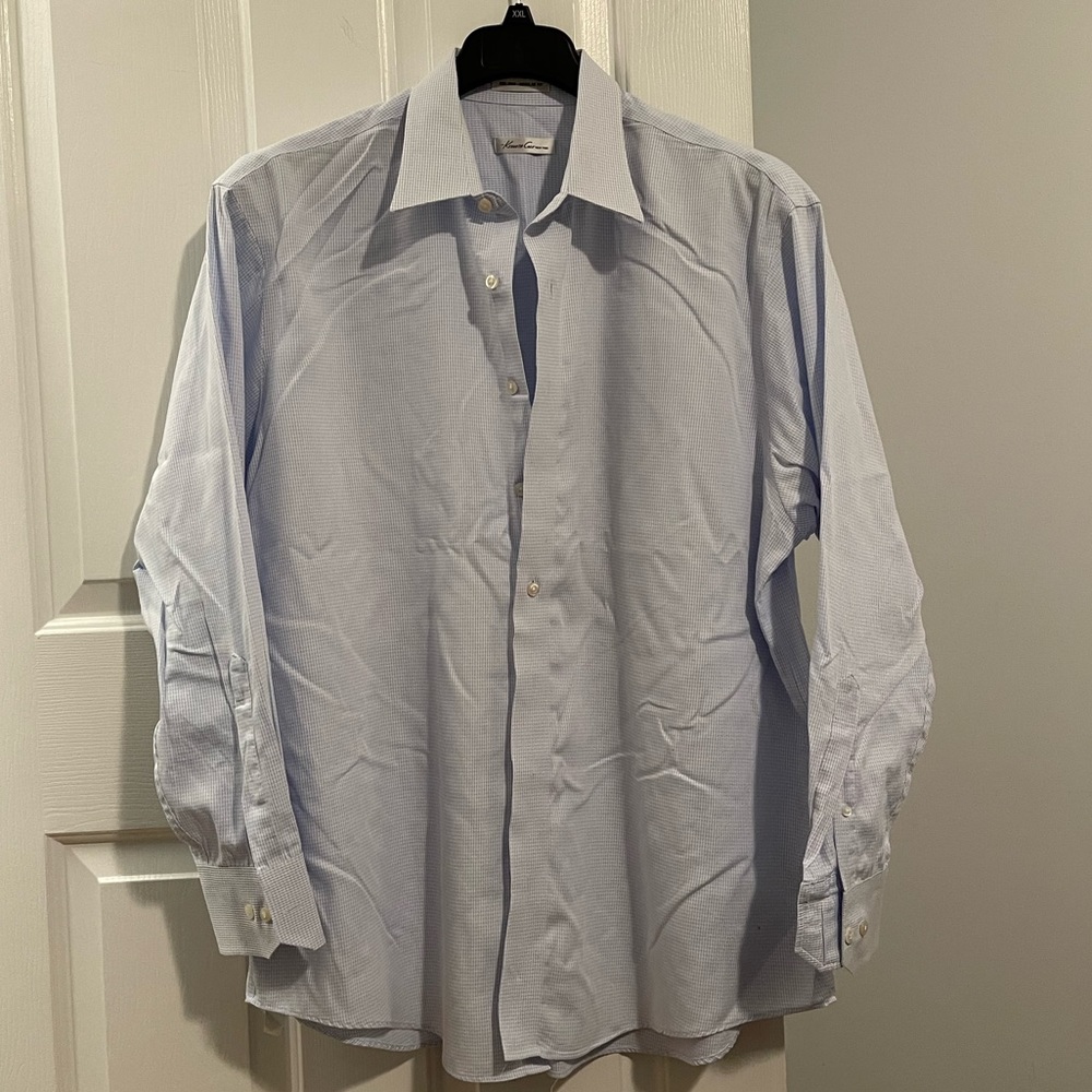 Men’s Kenneth Cole dress shirt. Size 18 34/35. Gently worn. No flaws.